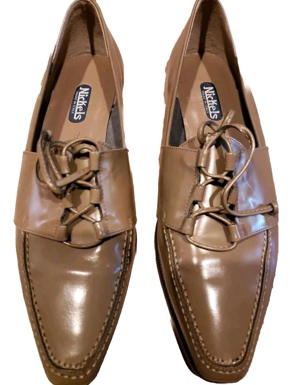 Nickels Women's shoes size 7 AA Gray made in Italy Flats NEW